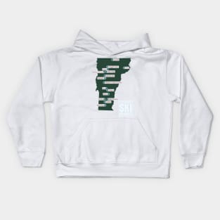 The Ski Resorts of Vermont Kids Hoodie